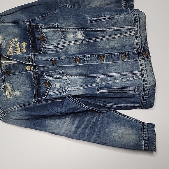 Sandrine Rose by Free People boys dont cry jean jacket size extra small - Picture 3 of 11